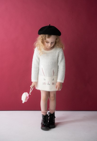 Φόρεμα πλεκτό - ΕΚΡΟΥ 6Y