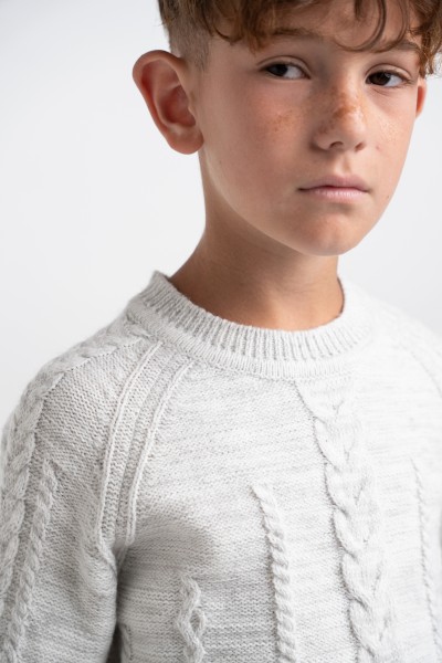 Μπλούζα πλεκτή - ΓΚΡΙ 6Y