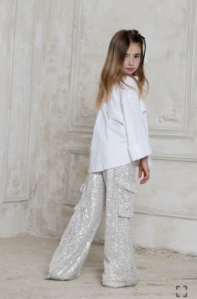 Πουκάμισο oversized εκρού - ΛΕΥΚΟ 7/8Y