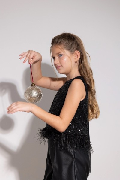 Σετ παγιέτα φτερά μαύρο - ΜΑΥΡΟ 11/12Y