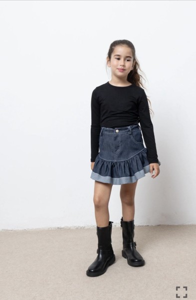 Φούστα denim με βολάν - ΤΖΙΝ 5/6Y