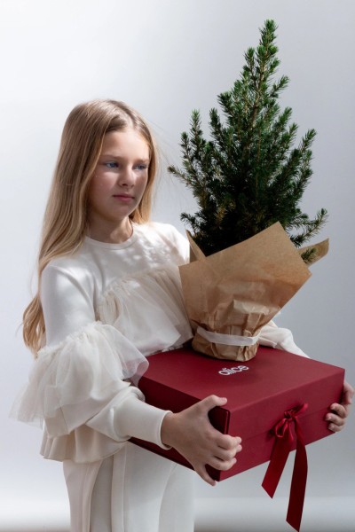 Σετ παντελόνα τούλι - ΕΚΡΟΥ 11/12Y