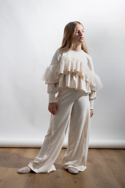 Σετ παντελόνα τούλι - ΕΚΡΟΥ 11/12Y