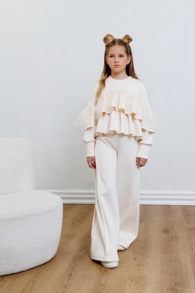 Σετ παντελόνα τούλι - ΕΚΡΟΥ 11/12Y