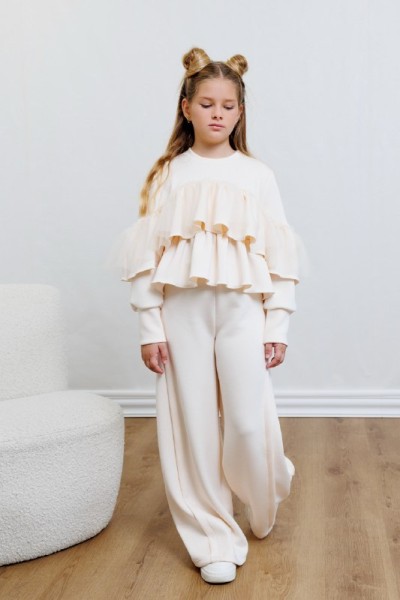 Σετ παντελόνα τούλι - ΕΚΡΟΥ 11/12Y