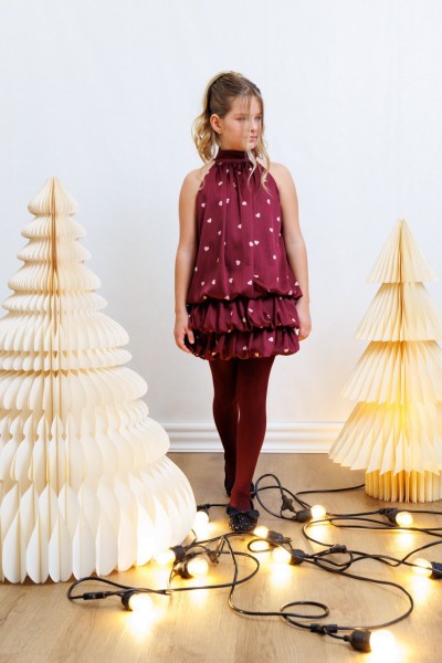 Φόρεμα καρδιά print - ΜΠΟΡΝΤΟ 5/6Y