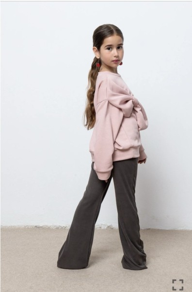 Μπλούζα φούτερ με φιόγκο ροζ - ΡOZ 7/8Y