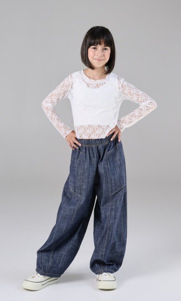 Μπλούζα δαντέλα με εσωτερικό φανελάκι - ΛΕΥΚΟ 10Y