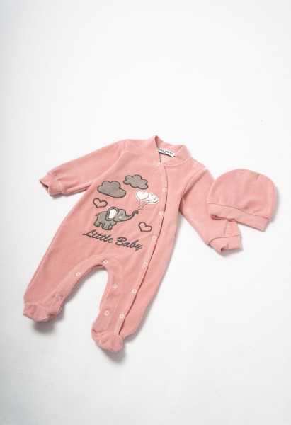 Ολόσωμο φορμάκι βελούδινο - ΡOZ 6/9M