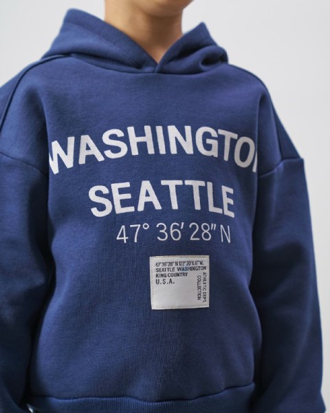 Σετ φόρμα με κουκούλα - ΜΠΛΕ 8Y