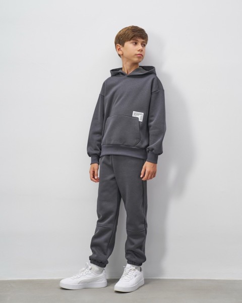 Σετ φόρμα με κουκούλα - ΑΝΘΡΑΚΙ 13Y