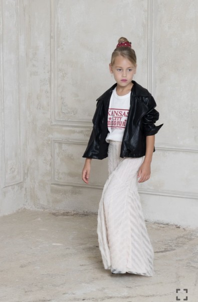 Μπουφάν biker με εφε δέρματος - ΜΑΥΡΟ 5/6Y