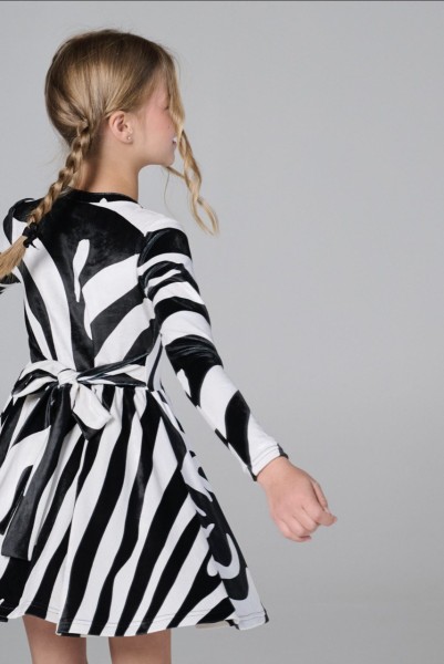 Φόρεμα βελούδο zebra - ΤΥΠΟΣ 10Y