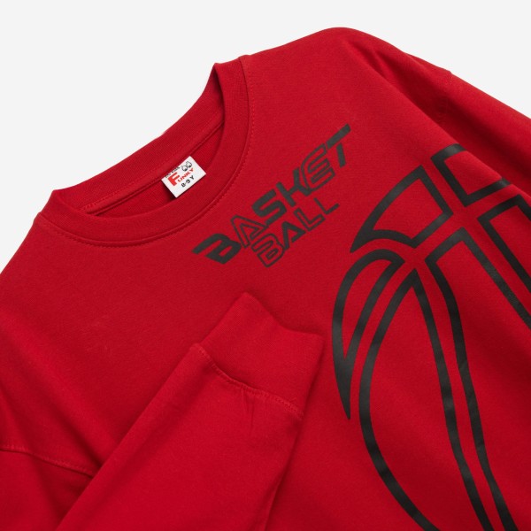 Σετ φόρμα φούτερ αχνούδιαστο - ΚΟΚΚΙΝΟ 16Y