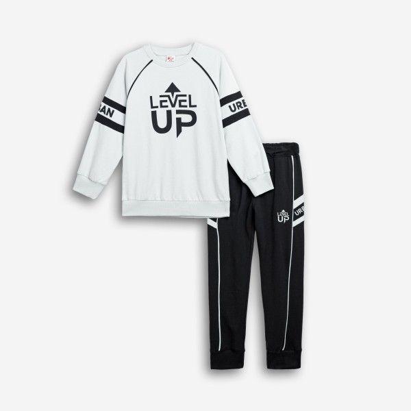 Σετ φόρμα φούτερ αχνούδιαστη - ΛΕΥΚΟ 6Y