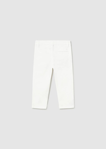 Παντελόνι chino καπαρτινέ βασικό - ΛΕΥΚΟ 12M