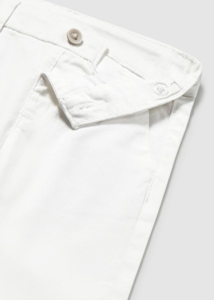 Παντελόνι chino καπαρτινέ βασικό - ΛΕΥΚΟ 12M