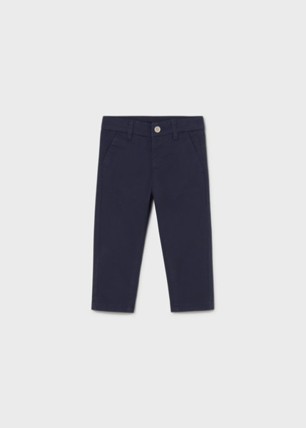 Παντελόνι chino καπαρτινέ βασικό - ΝΑΥΤΙΚΟ ΜΠΛΕ 9M