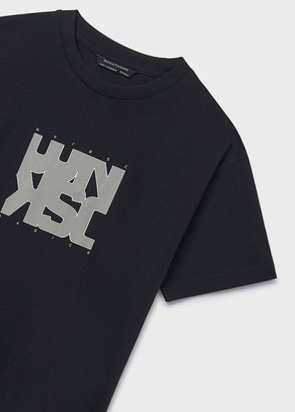 Μπλούζα κοντομάνικη βασική - ΜΑΥΡΟ 14Y