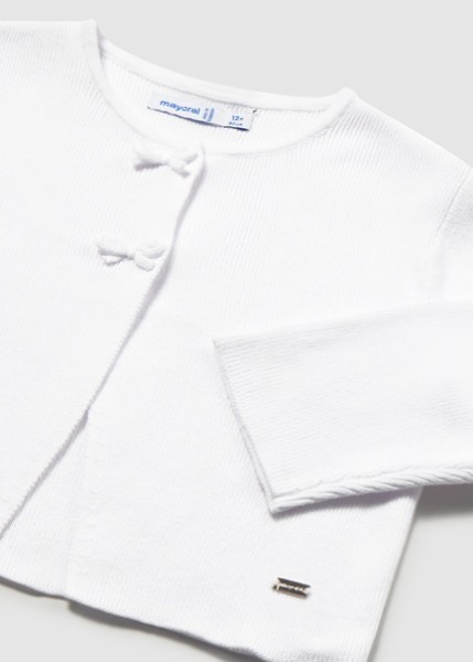 Ζακέτα πλεκτή μακριά - ΛΕΥΚΟ 12M