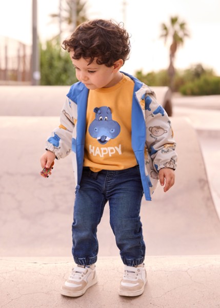 Παντελόνι soft denim jogger - ΤΖΙΝ ΣΚΟΥΡΟ 3Y