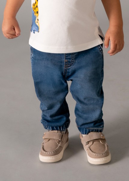 Παντελόνι soft denim jogger - ΤΖΙΝ ΣΚΟΥΡΟ 3Y