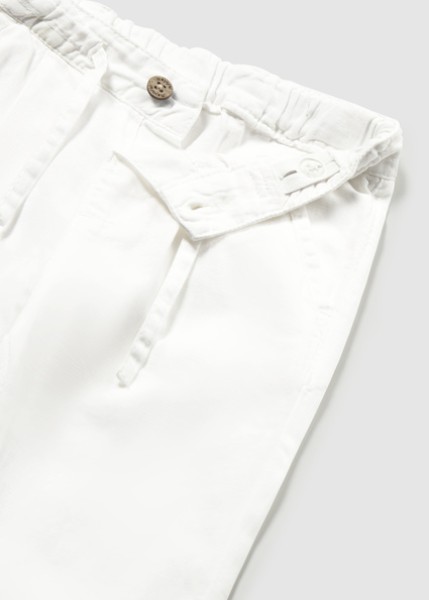 Παντελόνι λινό relaxed - ΛΕΥΚΟ 2Y