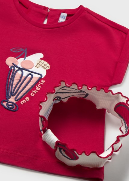 Σετ κολάν με κορδέλα - ΚΟΚΚΙΝΟ 3Y