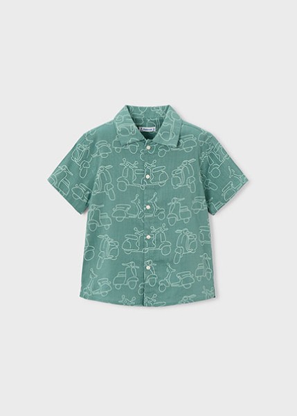 Πουκάμισο κοντομάνικό σταμπωτό - ΠΡΑΣΙΝΟ 2Y
