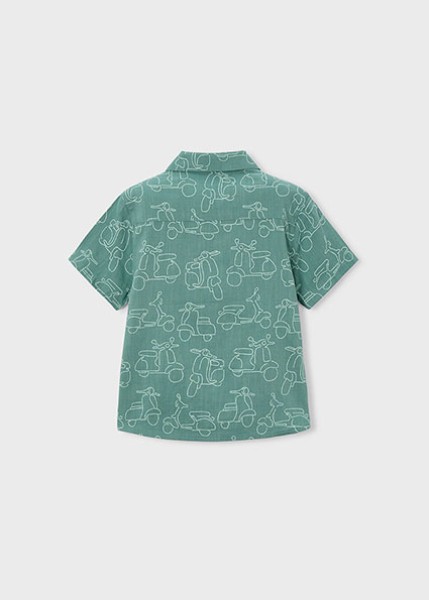 Πουκάμισο κοντομάνικό σταμπωτό - ΠΡΑΣΙΝΟ 2Y