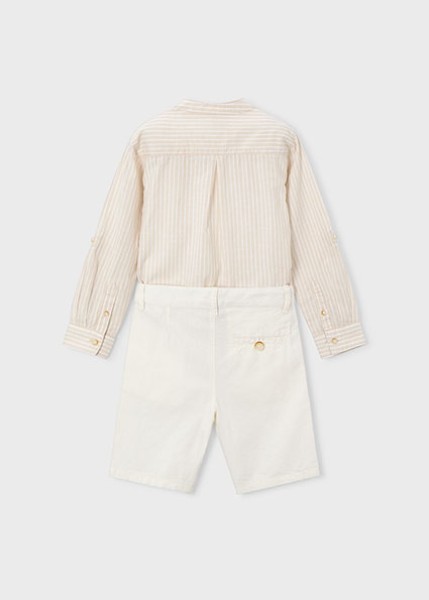 Σετ βερμούδα λινή suiting - ΜΠΕΖ 10Y