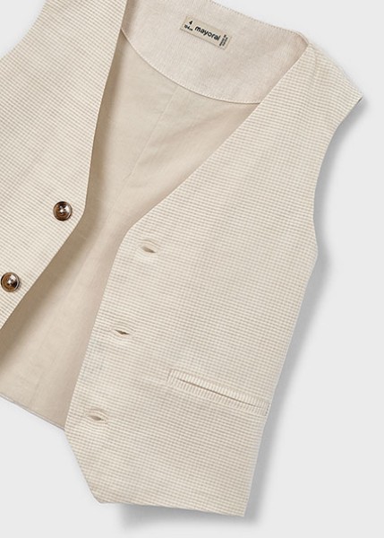 Γιλέκο λινό suiting - ΜΠΕΖ 8Y