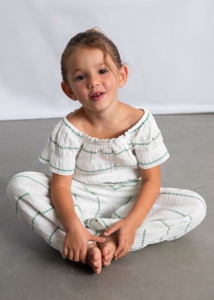 Σετ παντελόνι μακρύ ρίγες - ΕΚΡΟΥ 7Y