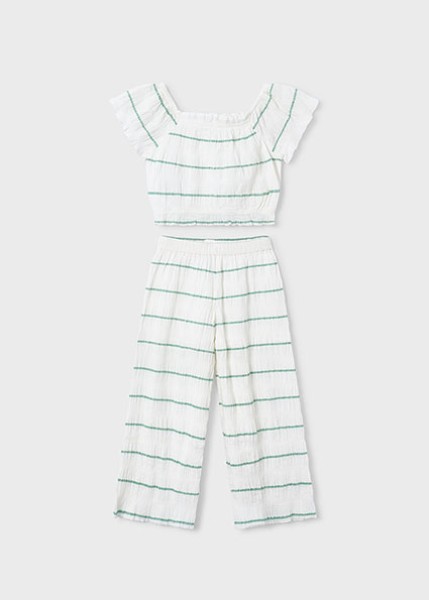 Σετ παντελόνι μακρύ ρίγες - ΕΚΡΟΥ 7Y