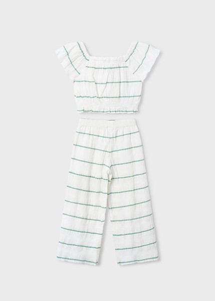 Σετ παντελόνι μακρύ ρίγες - ΕΚΡΟΥ 7Y