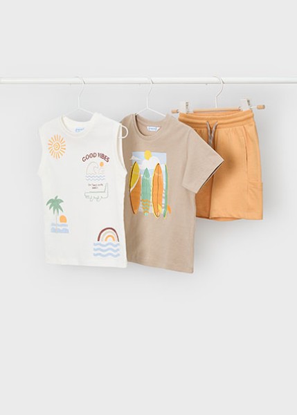 Σετ μακό κοντομάνικο τιράντες - ΜΠΕΖ 7Y