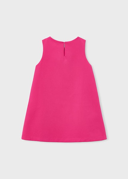 Φόρεμα κρεπ λουλούδια - ΚΟΚΚΙΝΟ 7Y