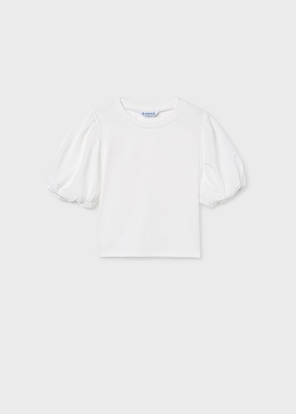 Μπλούζα κοντομάνικη κανάλε - ΕΚΡΟΥ 16Y