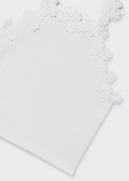 Μπλούζα τιράντες δαντέλα γκιπούρ - ΛΕΥΚΟ 18Y