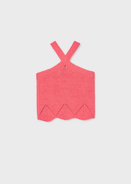 Τοπ πλεκτό halter - ΚΟΡΑΛΙ 16Y