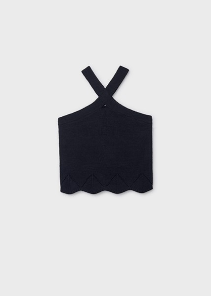 Τοπ πλεκτό halter - ΜΑΥΡΟ 10Y