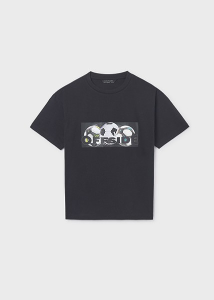 Μπλούζα κοντομάνικη στάμπα - ΜΑΥΡΟ 10Y