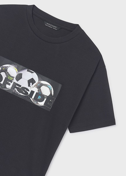 Μπλούζα κοντομάνικη στάμπα - ΜΑΥΡΟ 10Y