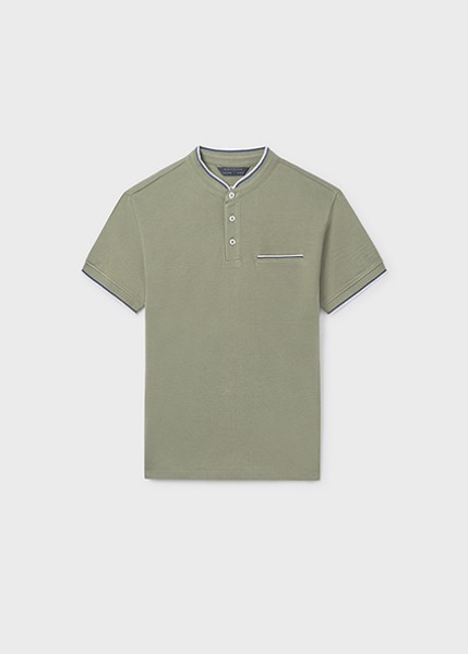 Πόλο κοντομάνικο γιακάς μαο - ΠΡΑΣΙΝΟ 10Y