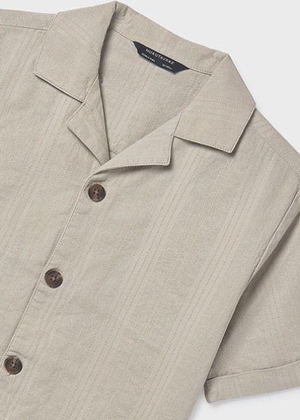 Πουκάμισο κοντομάνικο γιακάς - ΜΠΕΖ 14Y