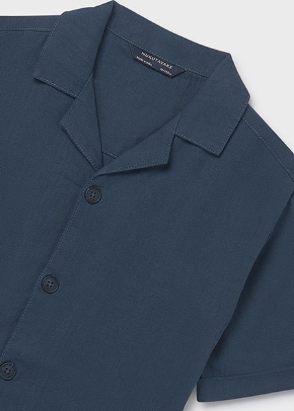 Πουκάμισο κοντομάνικο γιακάς - ΜΠΛΕ 16Y