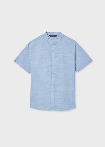 Πουκάμισο κοντομάνικο γιακάς μαο - ΓΑΛΑΖΙΟ 10Y