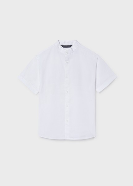 Πουκάμισο κοντομάνικο γιακάς μαο - ΛΕΥΚΟ 14Y