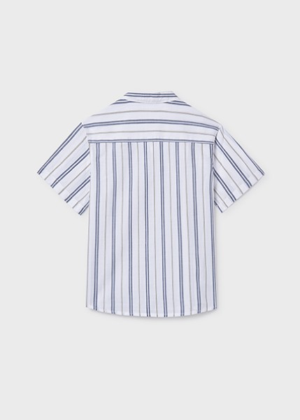 Πουκάμισο κοντομάνικο γιακάς μαο - ΜΠΛΕ 10Y