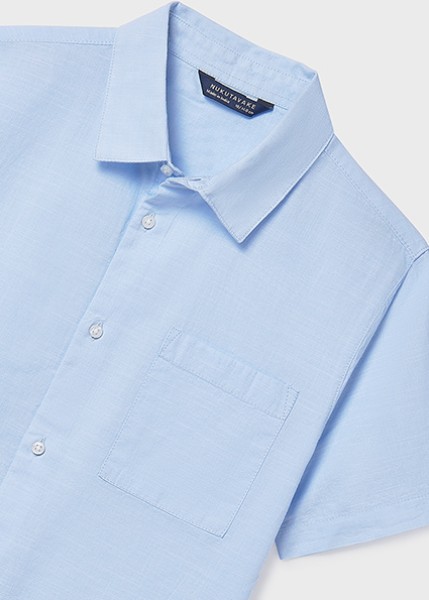 Πουκάμισο κοντομάνικο γιακάς - ΓΑΛΑΖΙΟ 8Y